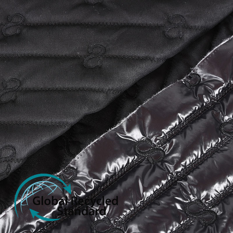 380T Nylon Taffeta Quilting and Embroidery Down Jacket Windbreaker Coat Lining Windproof Quilt Recycled Fabric