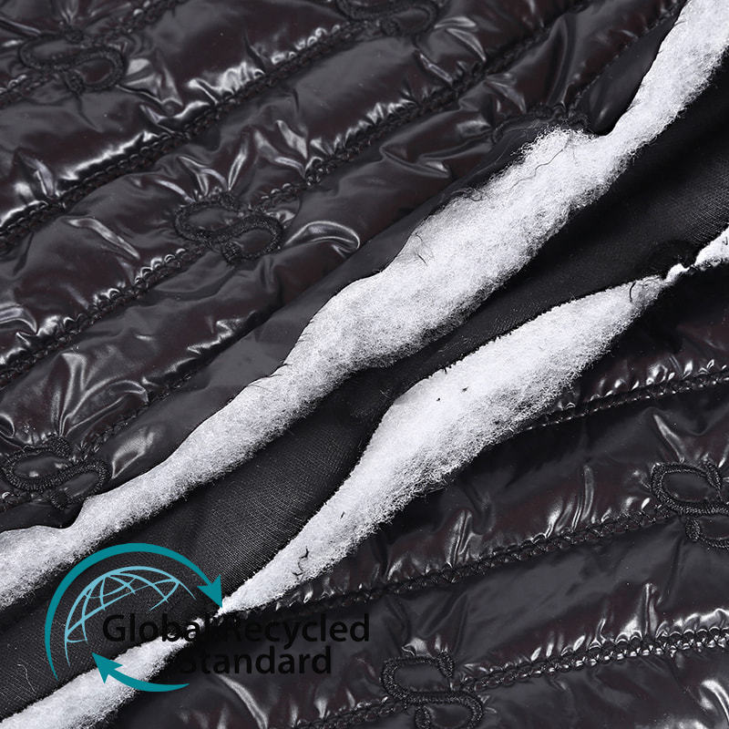 380T Nylon Taffeta Quilting and Embroidery Down Jacket Windbreaker Coat Lining Windproof Quilt Recycled Fabric