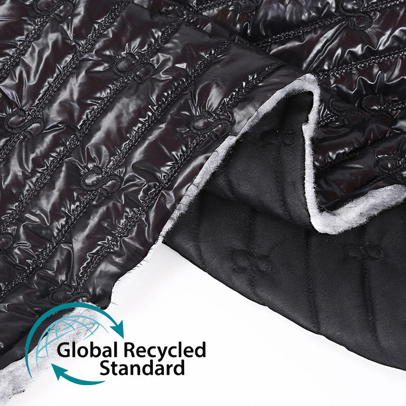 380T Nylon Taffeta Quilting and Embroidery Down Jacket Windbreaker Coat Lining Windproof Quilt Recycled Fabric