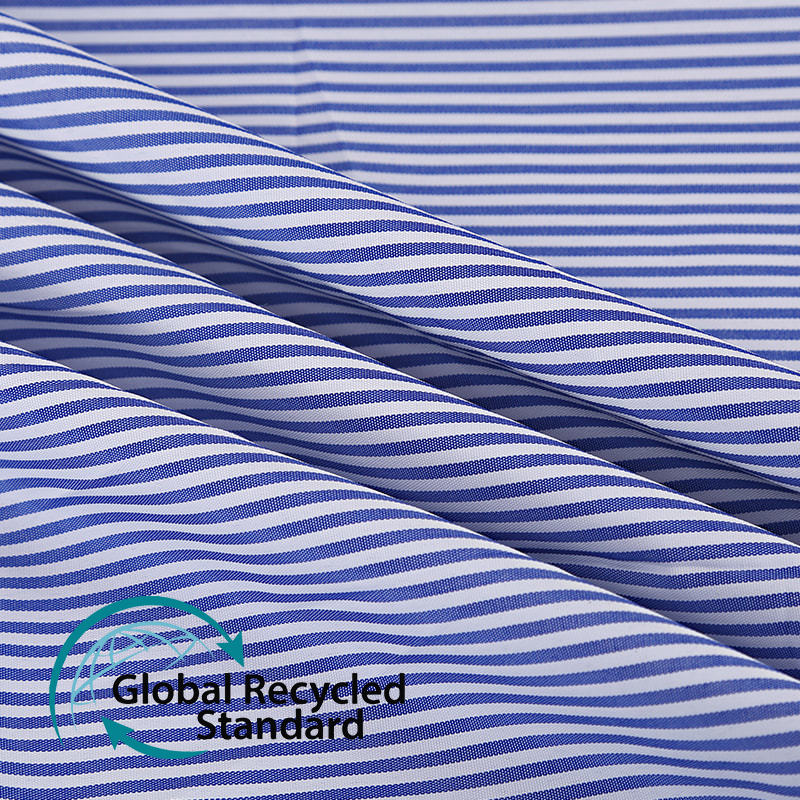 RPET Full Polyester Plain Yarn-dyed Sleeve Strip Fabric Small Suit Windbreaker Shirt Lining Recycled Fabric