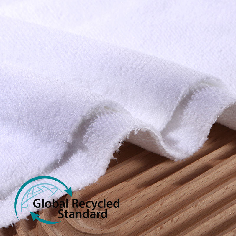 RPET 150D Full Polyester Toweling Thickened Double-sided Towel Absorbent Wipe Car Bathrobe Dry Hair Cap Recycled Fabric