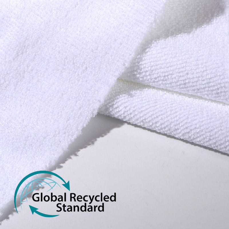 RPET 150D Full Polyester Toweling Thickened Double-sided Towel Absorbent Wipe Car Bathrobe Dry Hair Cap Recycled Fabric