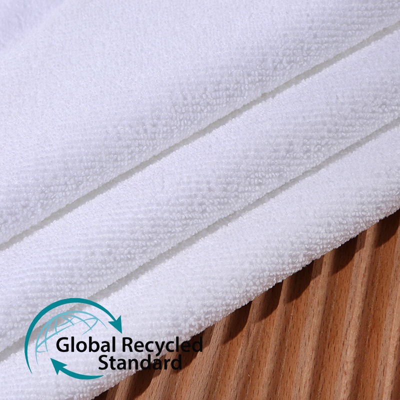 RPET 150D Full Polyester Toweling Thickened Double-sided Towel Absorbent Wipe Car Bathrobe Dry Hair Cap Recycled Fabric