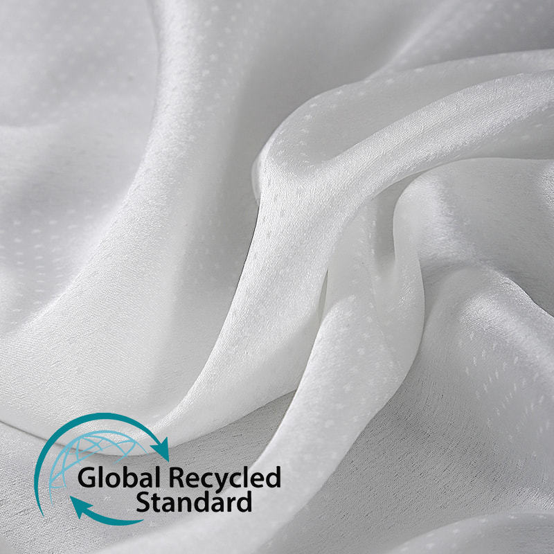 RPET (Recycled Polyethylene Terephthalate) Polyester Island Satin Dress Shirt Fabric