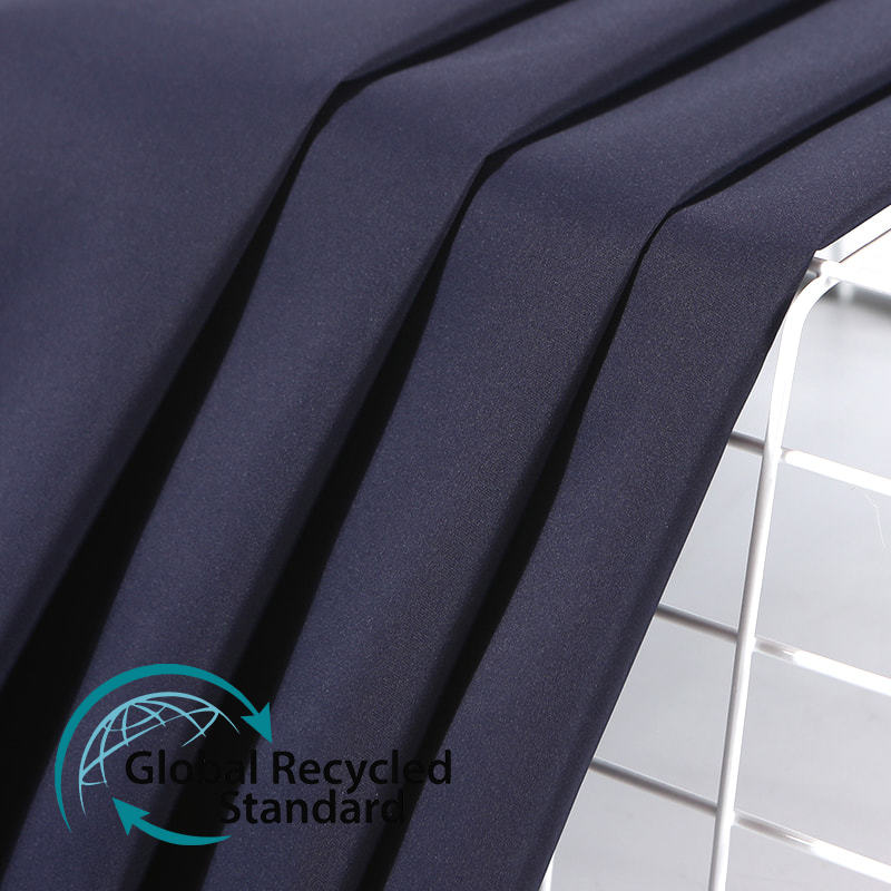 RPET 320 Pongee Plain Lining Waterproof Down Jacket Jacket Padded Coat Recycled Fabric